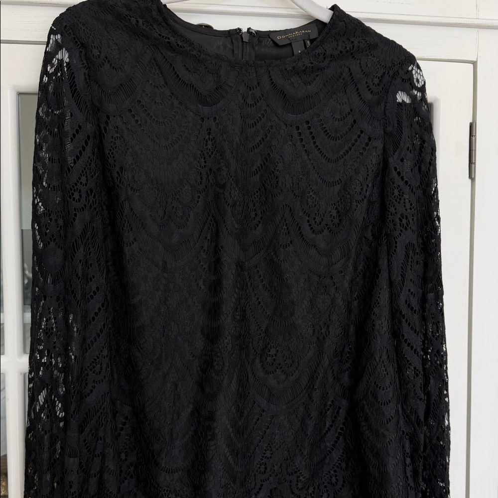 Donna Karan Black Lace Shirt size Small